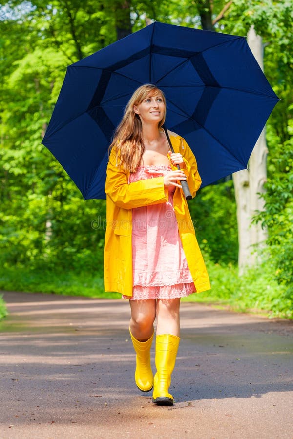 Singing the rain stock photo. Image of park, portrait - 35220706