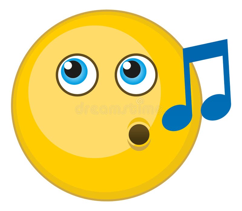 Cute Headphones Singing Emoji Sticker