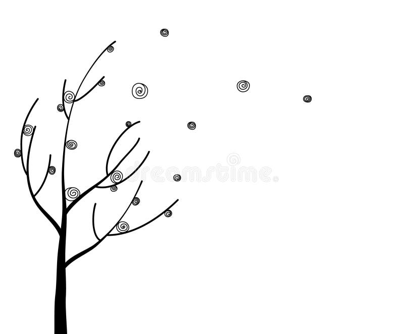 Singl tree royalty free illustration