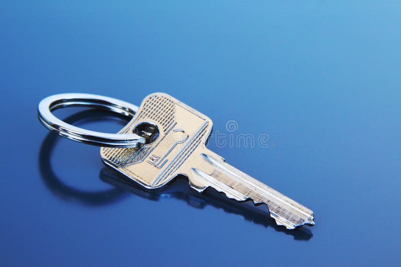 Single Apartment Key With Ring Stock Image Image of chamber
