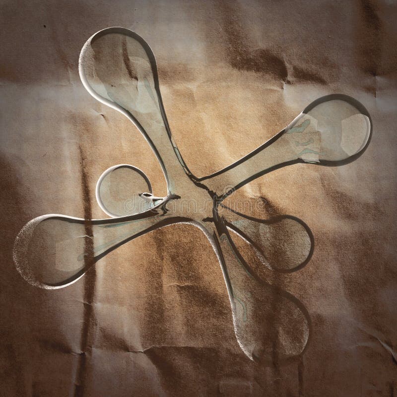 A single atom scientific illustration painted stock illustration