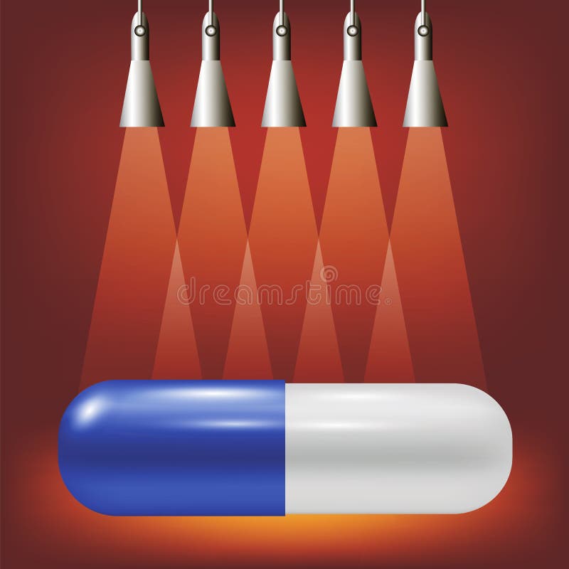 Single Blue Pill royalty free illustration Single Blue Pill royalty free illustration