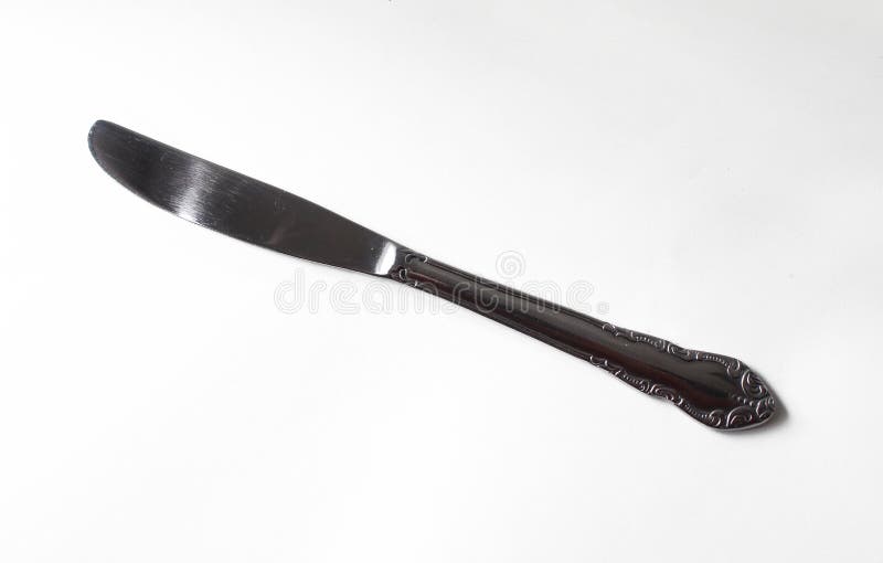 A Butter Knife Isolated on a White Background Stock Image Image of