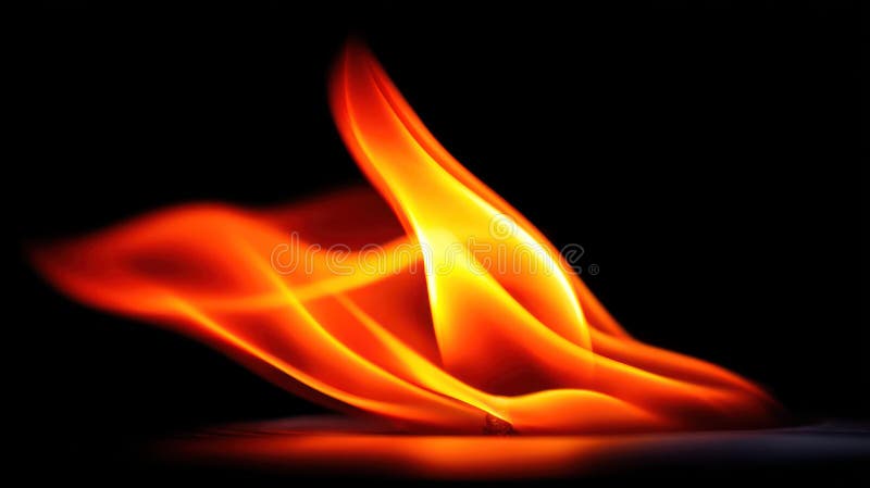 Single candle flame glowing bright with orange light streams flowing vector illustration