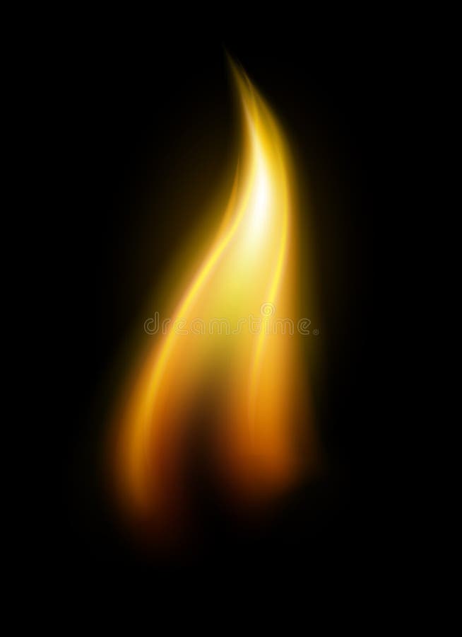 Single candle flame vector element