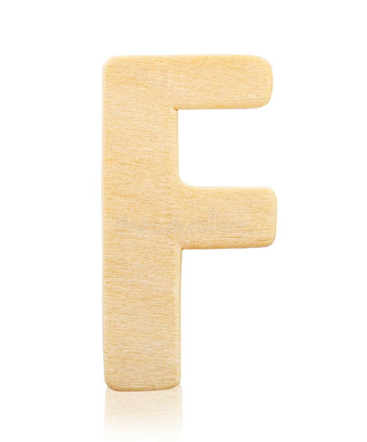 Single Capital Block Wooden Letter F. Stock Image - Image of education ...