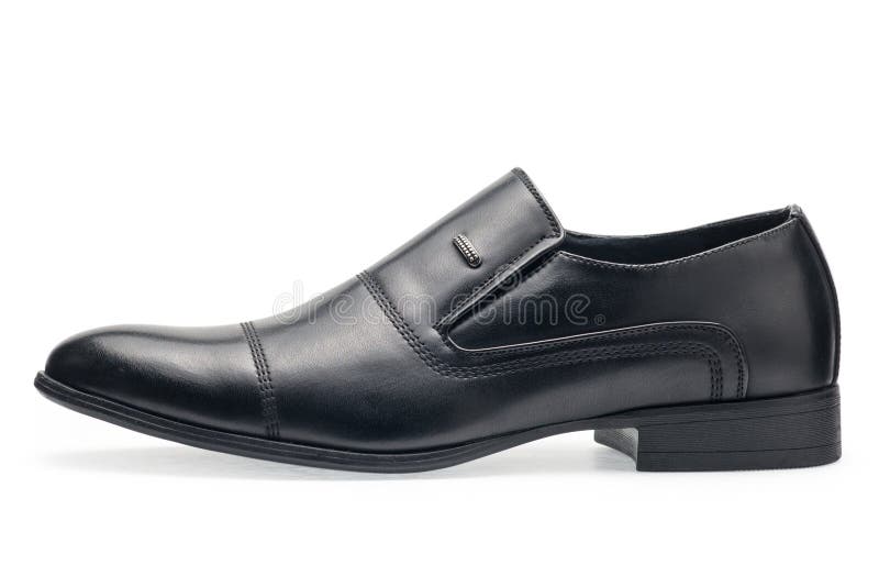 Single of Classical Black Leather Shoes for Men, without Shoelaces