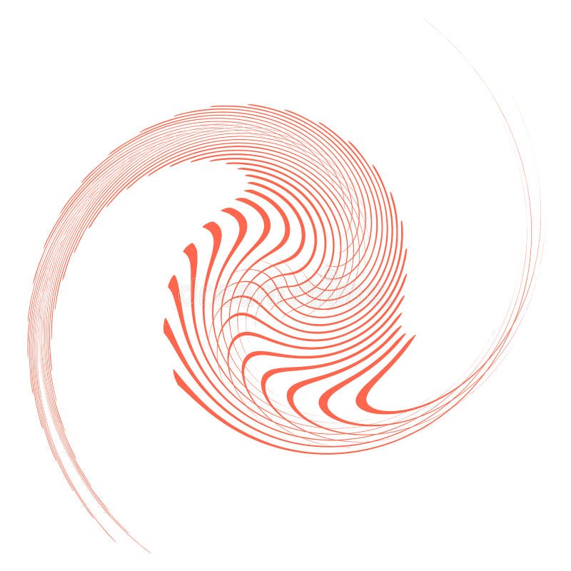 Single-colored,monochrome Twirl, Swirl. Shape with Rotation, Spin, Spiral  Distortion Stock Vector - Illustration of kink, flow: 177249375