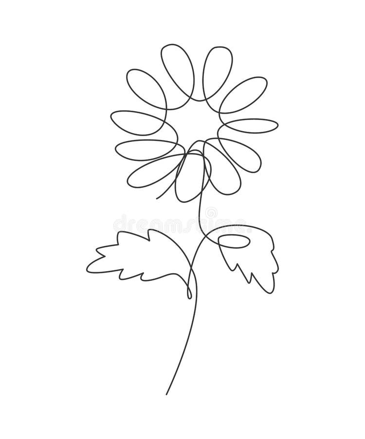 Single Continuous Line Drawing Minimalist Beauty Sunflower. Floral Concept  for Posters, Wall Art, Tote Bag, Mobile Case, T-shirt Stock Vector -  Illustration of blossom, beautiful: 195167301