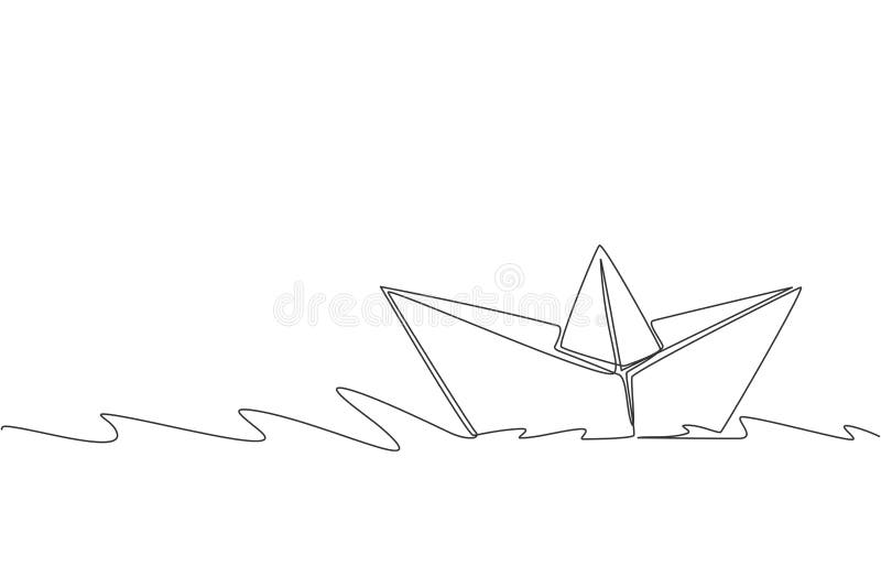 Premium Vector  Continuous line drawing from the boat traveling at high  speed in the waters.