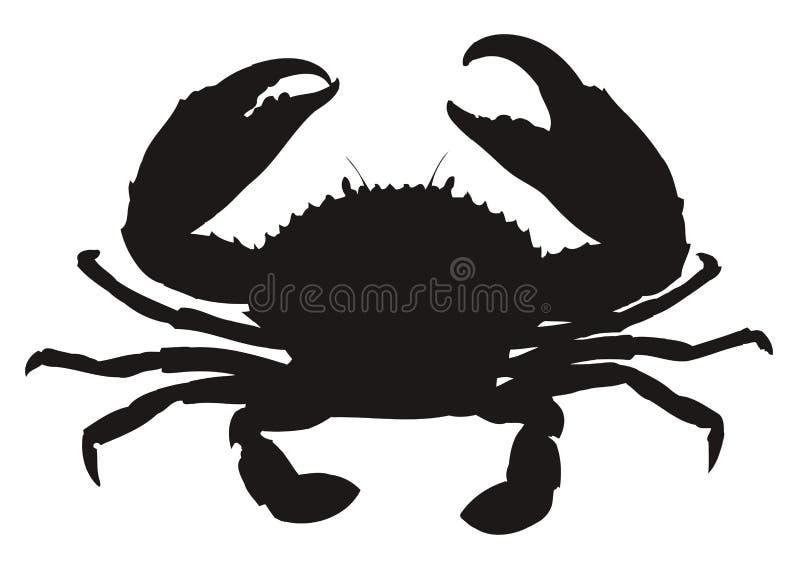 HQ silhouette of crab isolated on white background. HQ silhouette of crab isolated on white background.