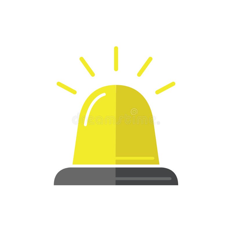 Yellow Siren Laying Down 300 Dpi Stock Illustration Illustration of