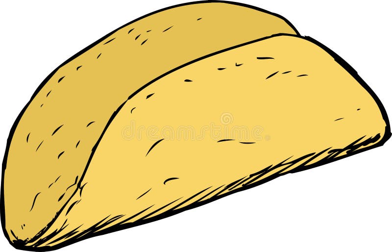 Taco Shell Filled with Beef and Wings Stock Illustration Illustration