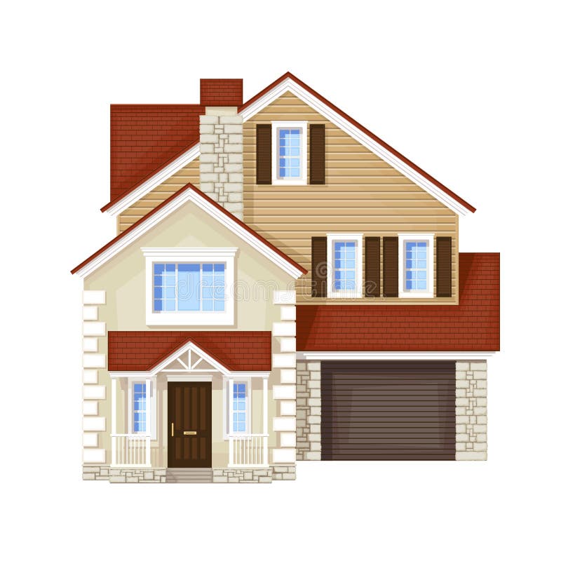 simple house front clipart