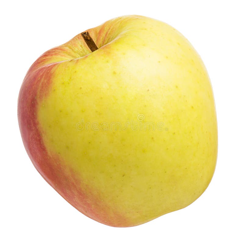 Single fresh apple on white