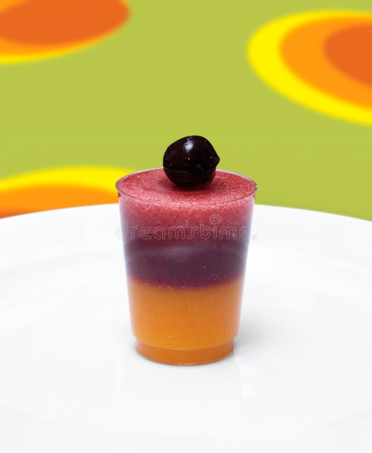 Single fruit jelly dessert stock photography Single fruit jelly dessert stock photography