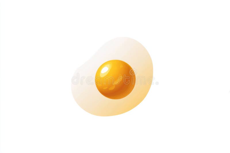 Single Golden Yolk Icon on a Clean Pale Gradient Background Creates a Modern and Minimalist Aesthetic for Various Design stock photo