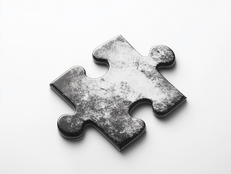 Single Grey Puzzle Piece Soluție De Echipă Jigsaw Problemă Rezolvarea Strategie Conexiune royalty free illustration
