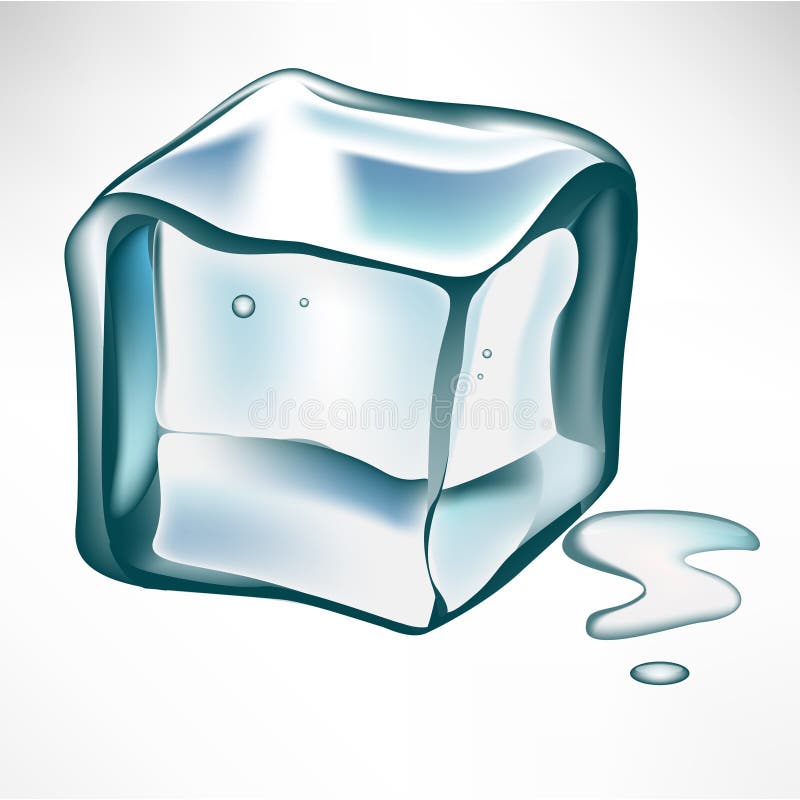 Single ice cube royalty free illustration.