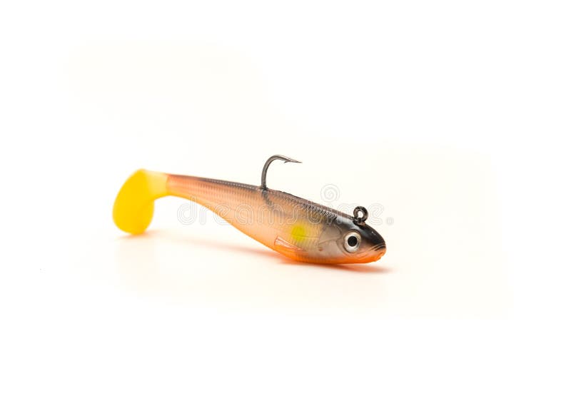 Single Jig Head Shad Soft Fishing Lure with Hook and Paddle Tail