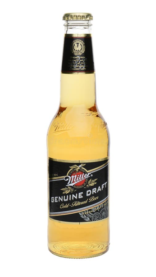 Miller Genuine Draft Beer Beer Bottle On Black Editorial Photography Miller Genuine Draft Beer Beer Bottle On Black Editorial Photography