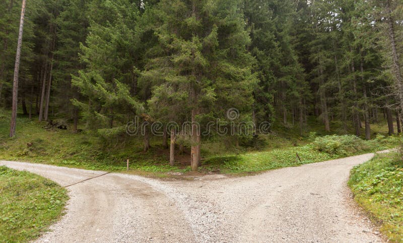El único montana carreteras divide en dos diferente instrucciones.