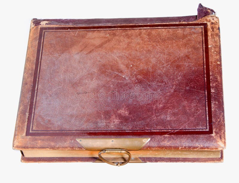 Single old leather bound book