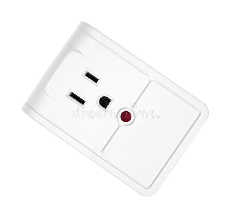 Single Outlet Surge Protector Stock Image Image of casing, white