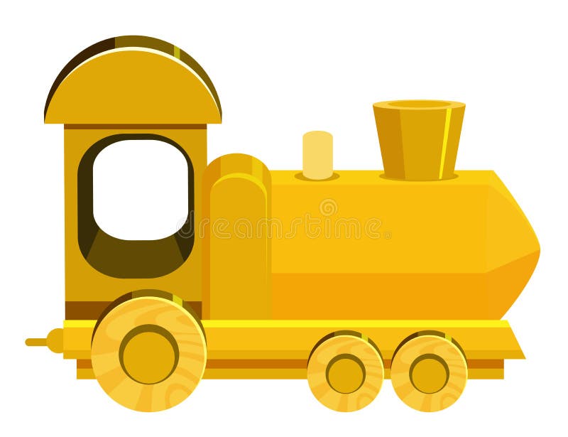 Single Picture of Yellow Train on White Background Stock Illustration -  Illustration of steam, vector: 171130593