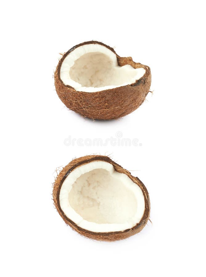 Single Piece of a Coconut Isolated Stock Photo Image of palm, coco