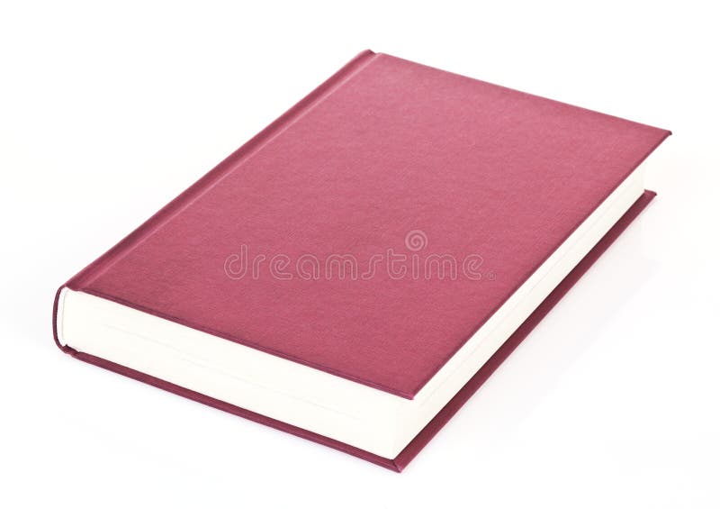 Jednu červenú knihu izolované na bielom pozadí.