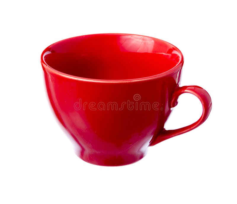 Red ceramic cup. stock image. Image of dishware, cups 29842991