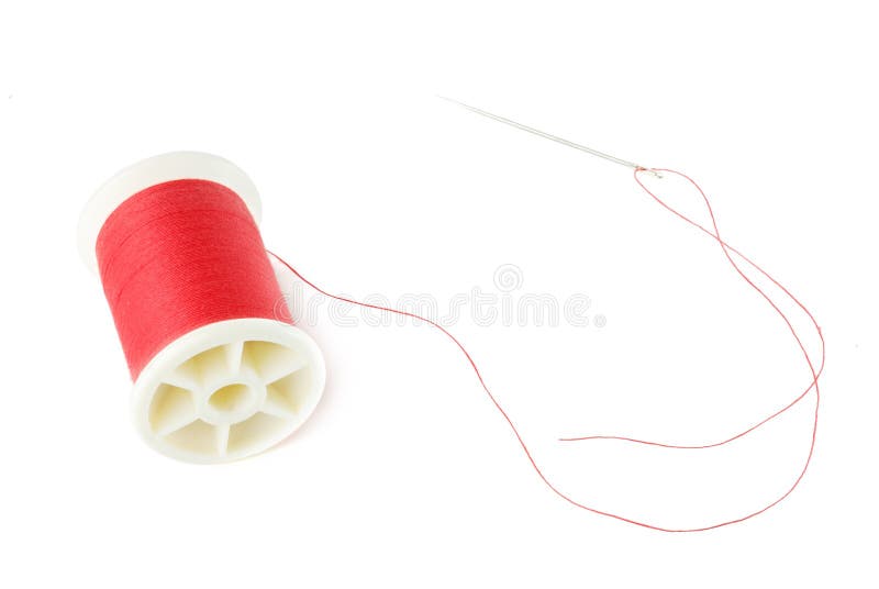 Single red thread stock photo. Image of single, bright - 8746868
