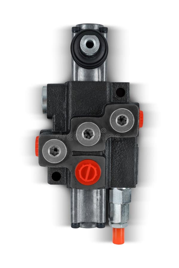 Two Section Hydraulic Distributor of the Tractor Stock Photo Image of