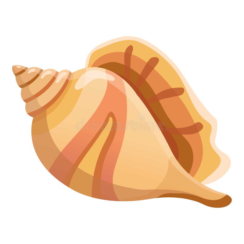 Single Shell Icon, Cartoon Style Stock Vector - Illustration of object