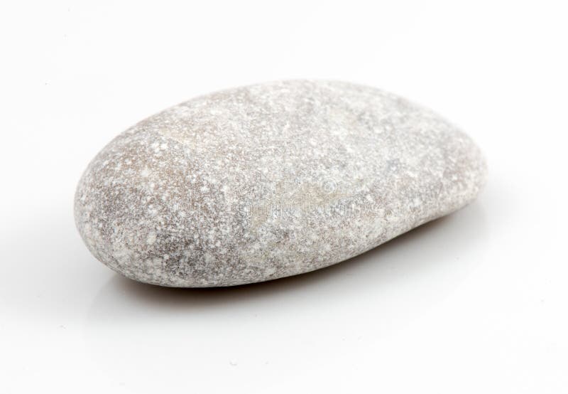 Single stone isolated on white background