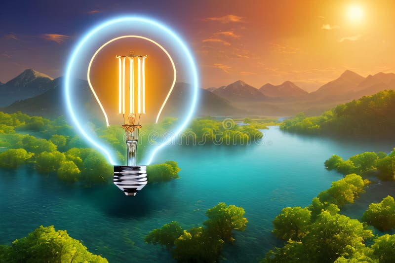 A Single White E27 Light Bulb. Electricity, Illumination, Idea Concept