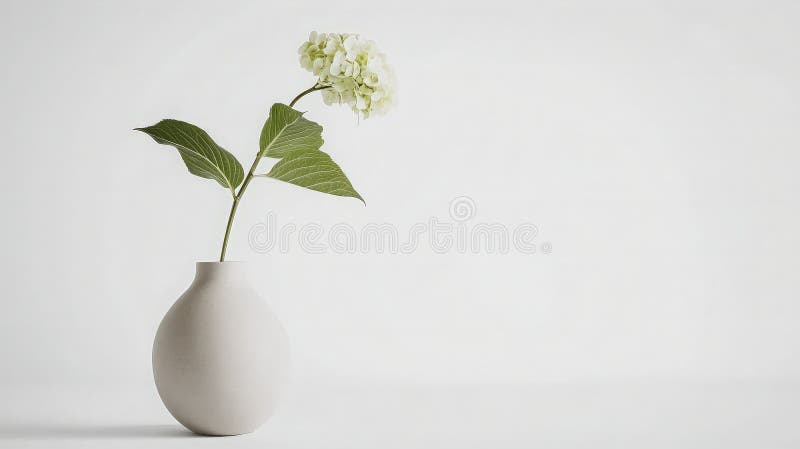 Single White Flower in a Vase royalty free stock photos