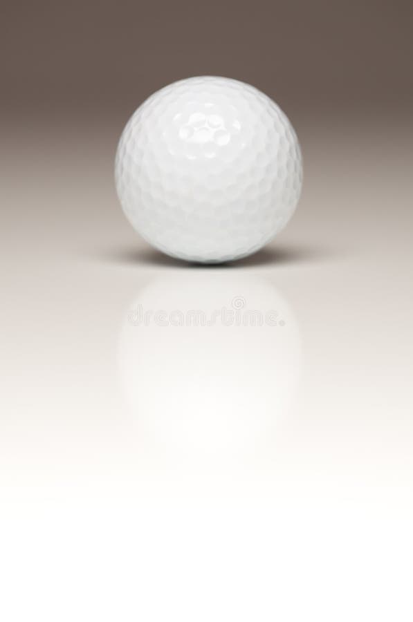 Single White Golf Ball on Gradated Backgroun