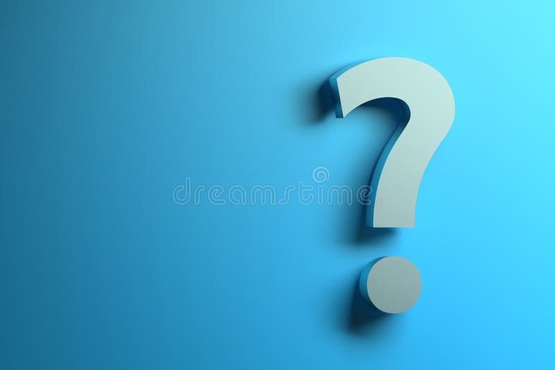 Single white question mark on the blue background. stock illustration Single white question mark on the blue background. stock illustration