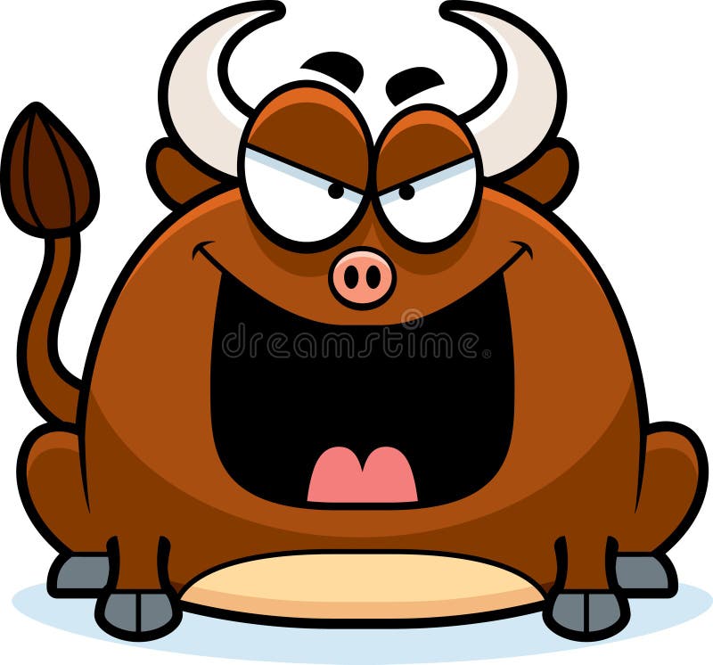 Sinister Little Bull stock illustration