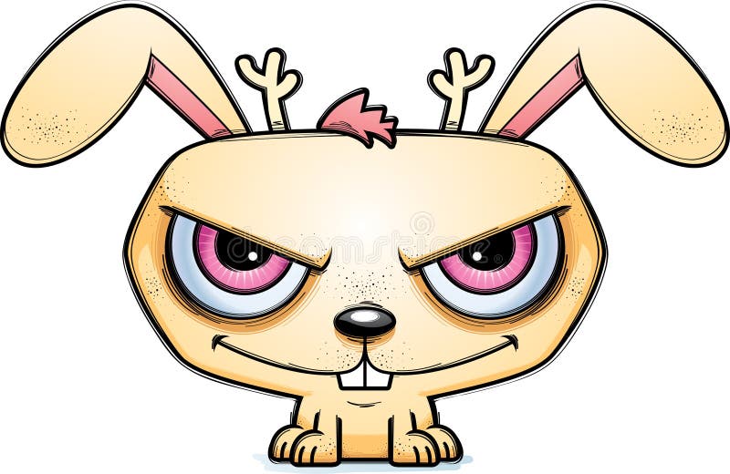 Sinister Little Cartoon Jackalope stock illustration