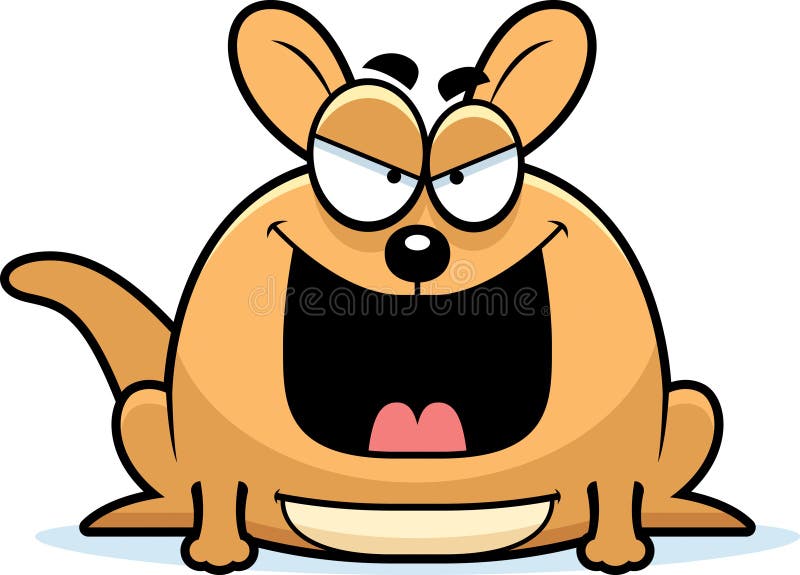Sinister Little Kangaroo stock illustration