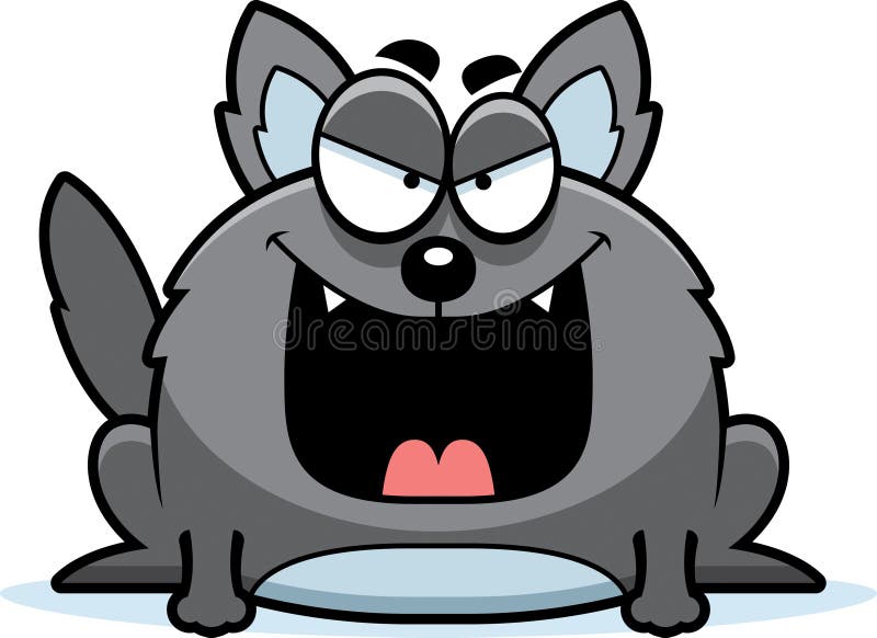 Sinister Little Wolf royalty free illustration