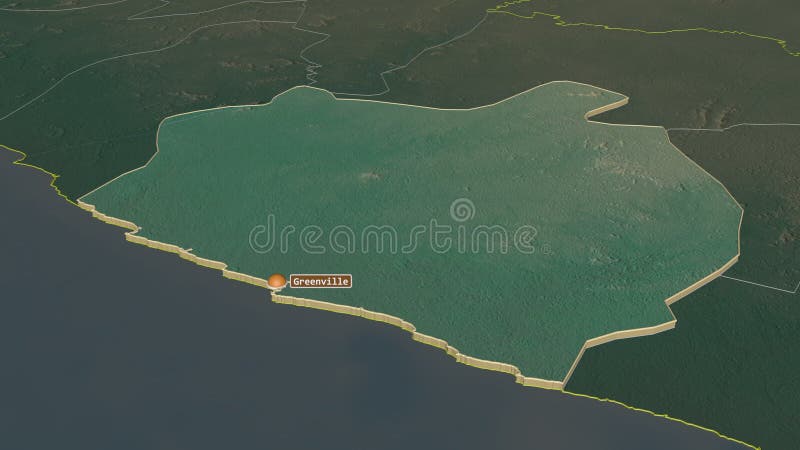 Sinoe liberia εξώθηση με κεφάλαιο. ανακούφιση διανυσματική απεικόνιση