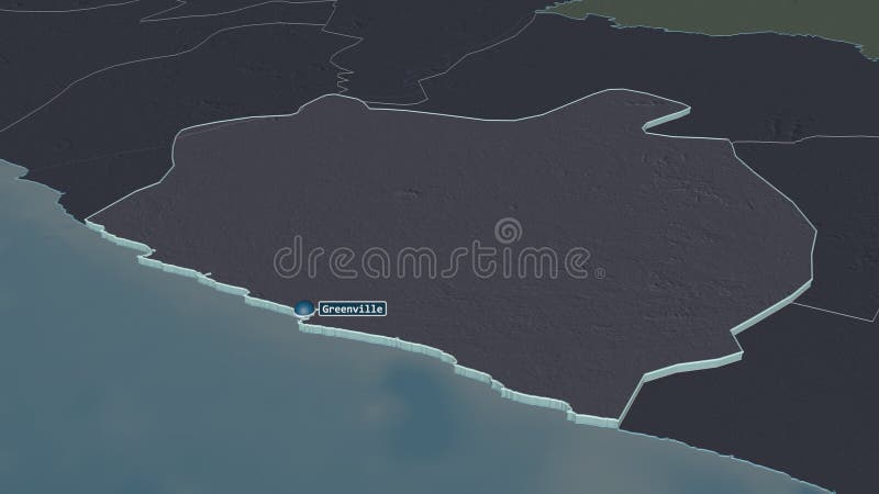 Sinoe liberia εξώθηση με κεφάλαιο. διοικητικό διανυσματική απεικόνιση