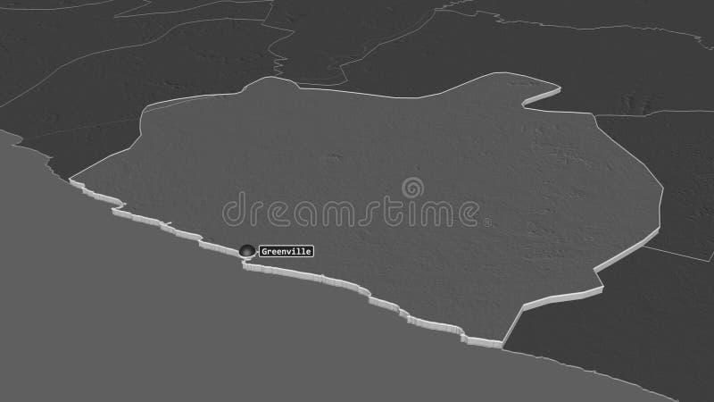 Sinoe liberia εξώθηση με κεφάλαιο. επίπεδο απεικόνιση αποθεμάτων