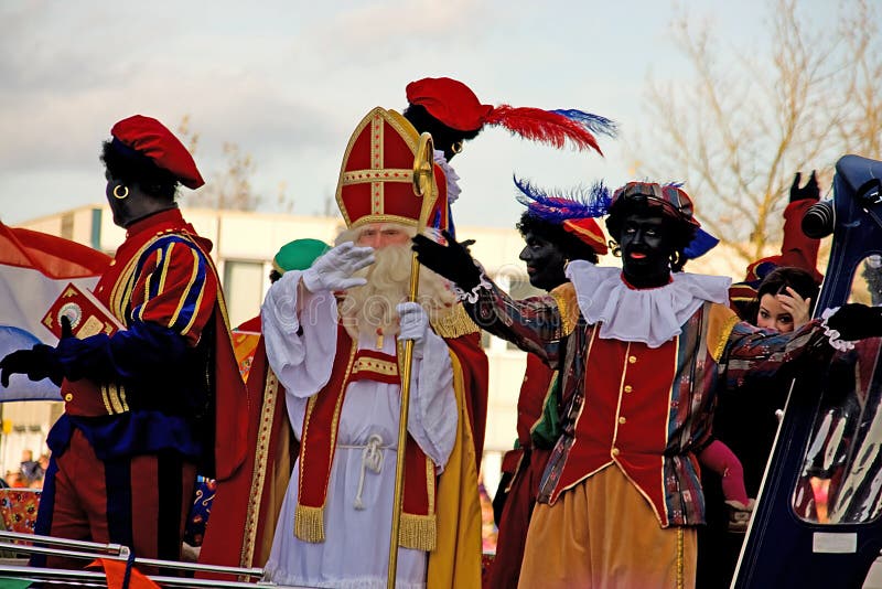 Sinterklaas entry in Holland, a typical Dutch event every year in november. Folklore costumes stock images, royalty-free photos and pictures