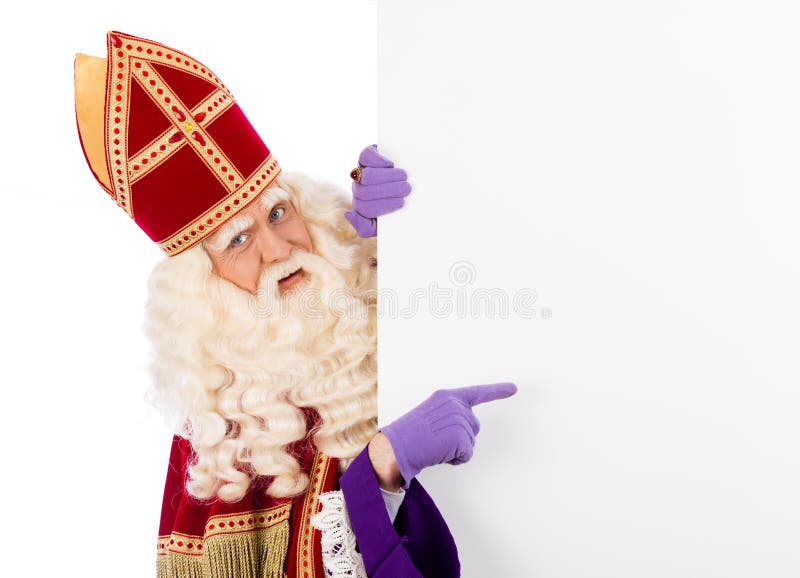 Sinterklaas with placard