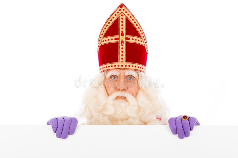 Sinterklaas with placard